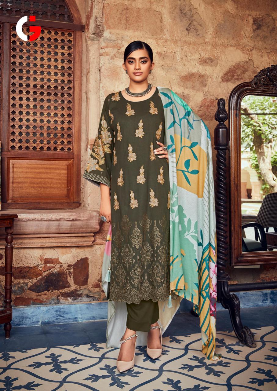 Gull Jee Queen Courts Fancy Festive Wear Pashmina Dress Material Collection 